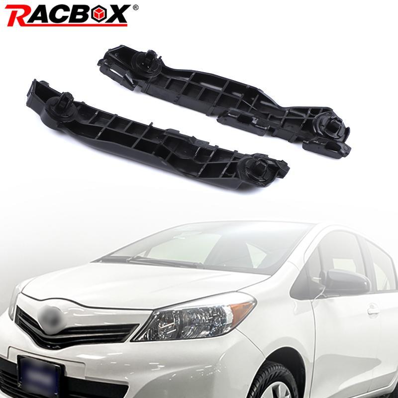 2 шт. Комплект кронштейнов переднего бампера для Toyota Yaris CE LE RS Base S 1.5L 2007-2011 Левый и Правый Замена 5253552060 5253652050 Черный