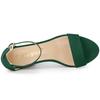 Allegra K Women's Platform High Heel Sandals with Ankle Strap and Chunky Heel, Green, Size 24cm