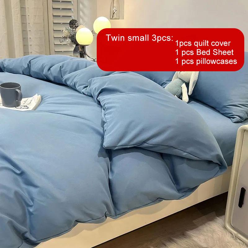 Student Dormitory 1.2m Bed Comfortable Sheet Three Piece Set Double Bed Home Textile Solid Color Quilt Cover Four Piece Bedding Sets
