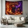 Horseman of Hell Wall Tapestry Aesthetic Wall Hanging Printed Fabric Blanket Decorative Tapestries for Bedroom Living Room Home Decor