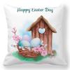 Пасхальная декоративная наволочка с мультяшным яйцом, кроликом, цветочным принтом, наволочка для спальни, домашнего декора 45x45 см