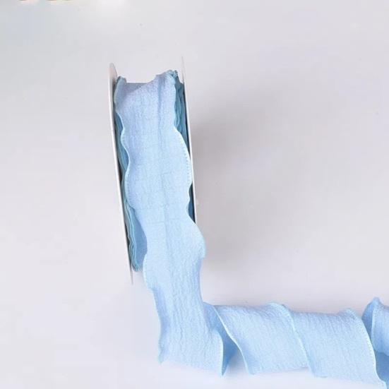 Yousheng 1 рулон 900x2,5 см Лента с оборками DIY Шитье Цветок Свадебные букеты Рождественская подарочная коробка Упаковочная декоративная лента Однотонная полиэстеровая плиссированная