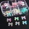 6 Grids 3D Cute Bow Nail Charms Holographic DIY Resin Aurora Decoration Valentine Nail Design Manicure Jewelry Accessories