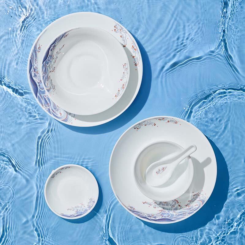 Corelle White Jade Orchid Shadow 24-Piece Dinnerware Set