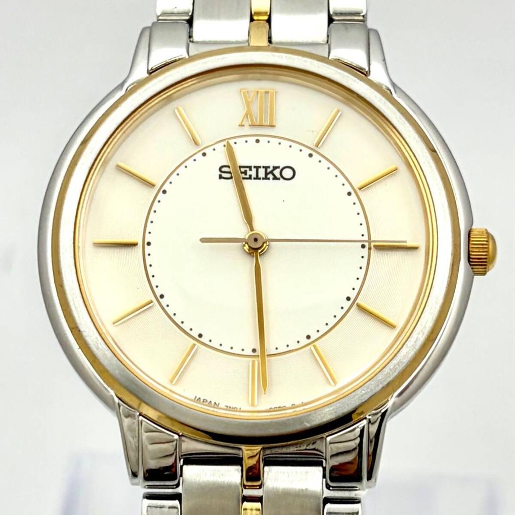 Часы SEIKO 040202 с ремешком [Новая батарейка] Мужские 7N01-0BC0