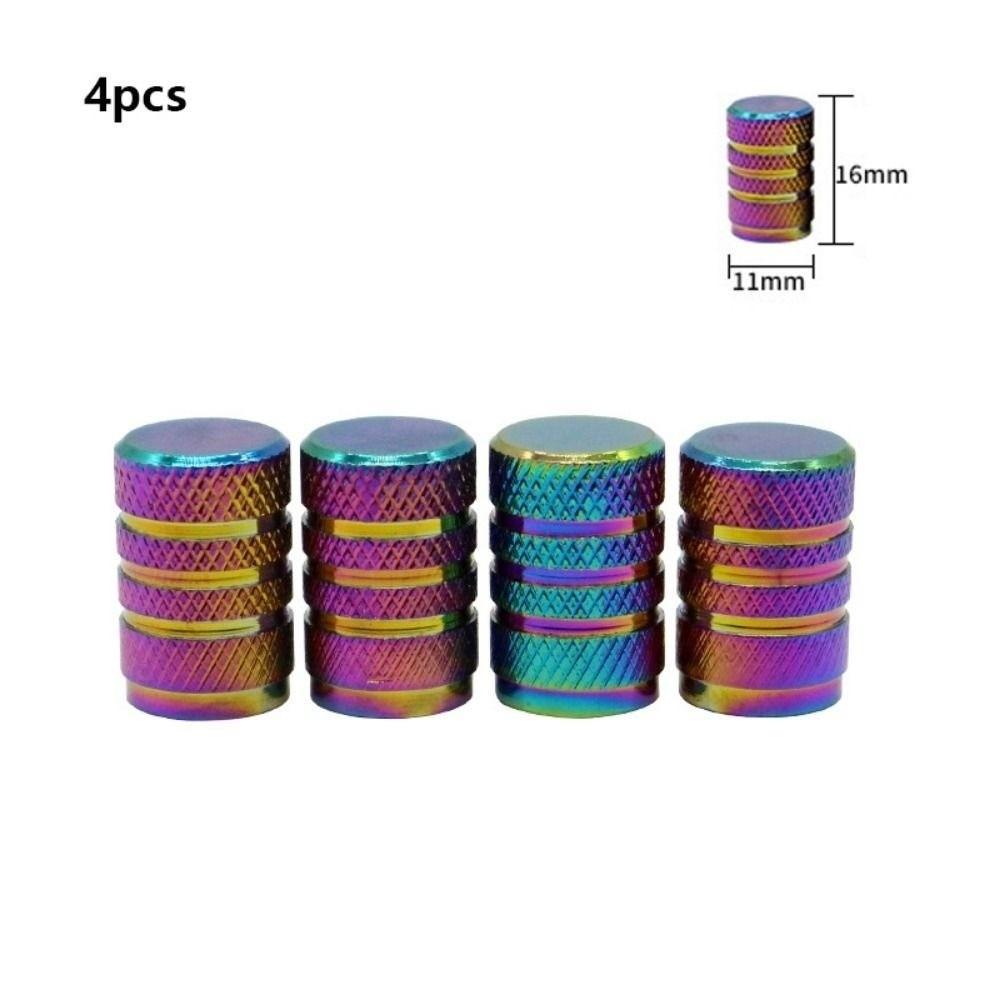 4pcs Leak Proof Dust Proof Anodized Tire Valve Caps for Car SUV Truck