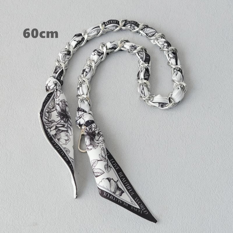 Новый модный бренд женские сумки аксессуары цепи съемные цветочные золотые серебряные металлические шелковые ремешки женские DIY цепи ручки для сумок