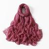 New Cotton Linen Scarf For Women Girls Students Autumn Classic Solid Color Scarves Retro Soft Foulard Viscose Female Wrap Shawls