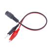 1Pc Alligator Clip 12V Power Cable Crocodile Wire Dc Voltage Connector To Female