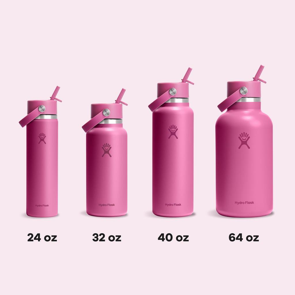 Stainless Steel Bottle Wide Mouth Flex Straw Wide Mouth Flex Straw 32oz 946ml Leaf Thermal Insulated Water Bottle Japanese (Authentic Product)