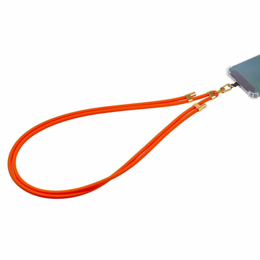150cm Silicone Phone Lanyard Adjustable Neck Strap with Tether Tab
