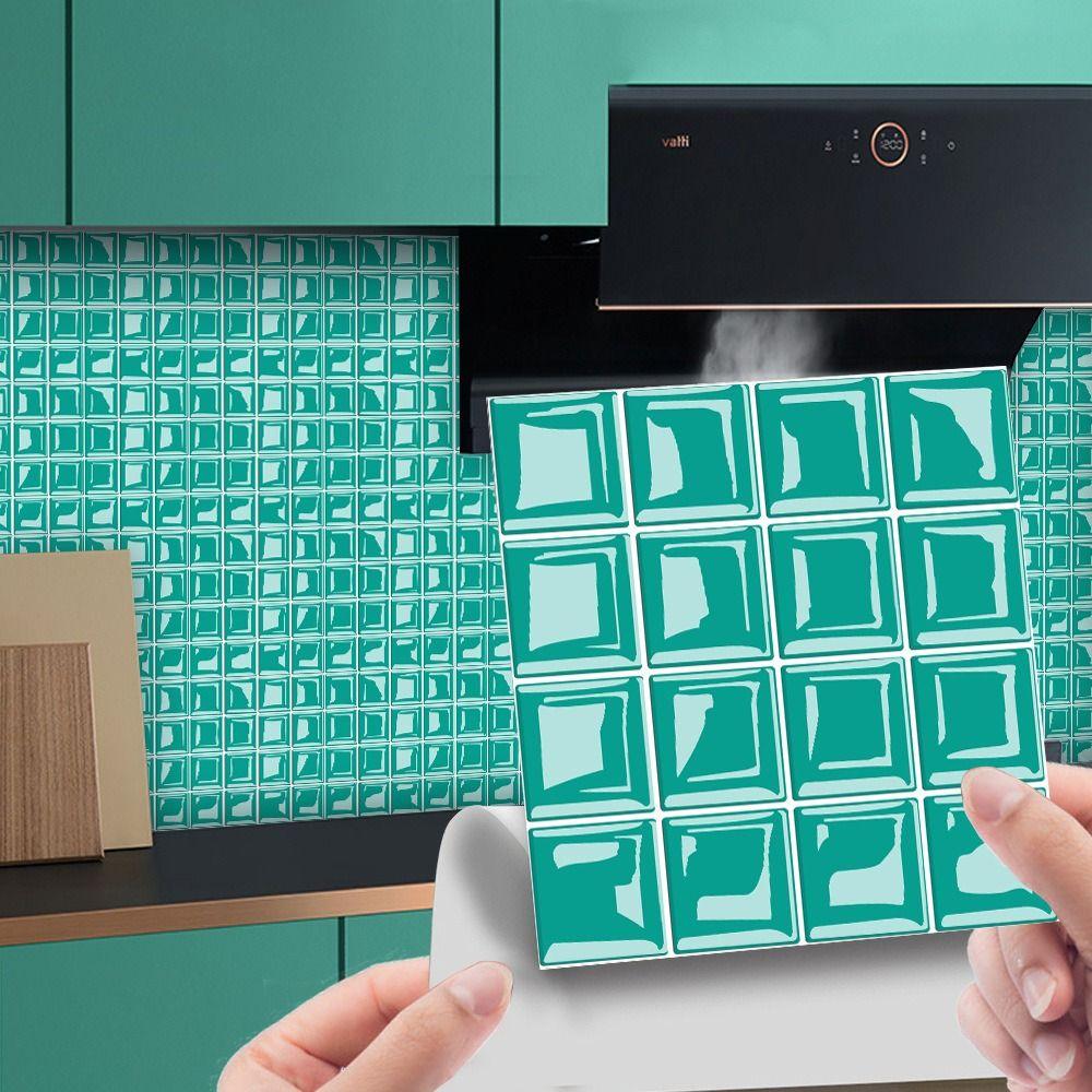 10 шт. ПВХ мозаичные плитки настенные наклейки 10x10 см кирпичные плитки наклейки спальня