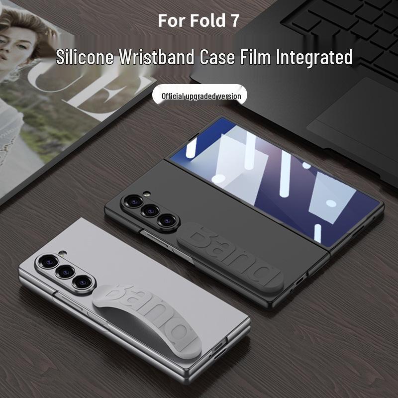 Силиконовый чехол Samsung Z Fold7 с эластичным ремешком на запястье - Премиальный складной чехол для телефона