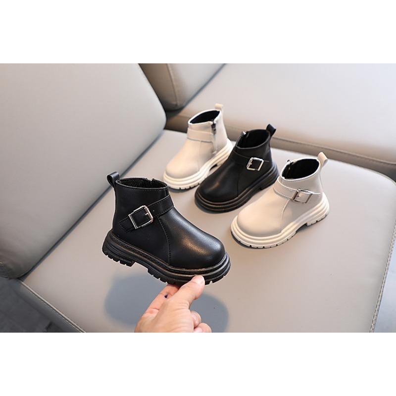 Детские ботинки Martin, новые осенние черные кожаные ботинки, короткие ботинки для мальчиков, британские одинарные ботинки для девочек, большие детские кожаные ботинки