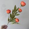 1Pc Realistic Artificial Peony Bouquet Long Stem Faux Peony Branch  Party Wedding Bride Decoration