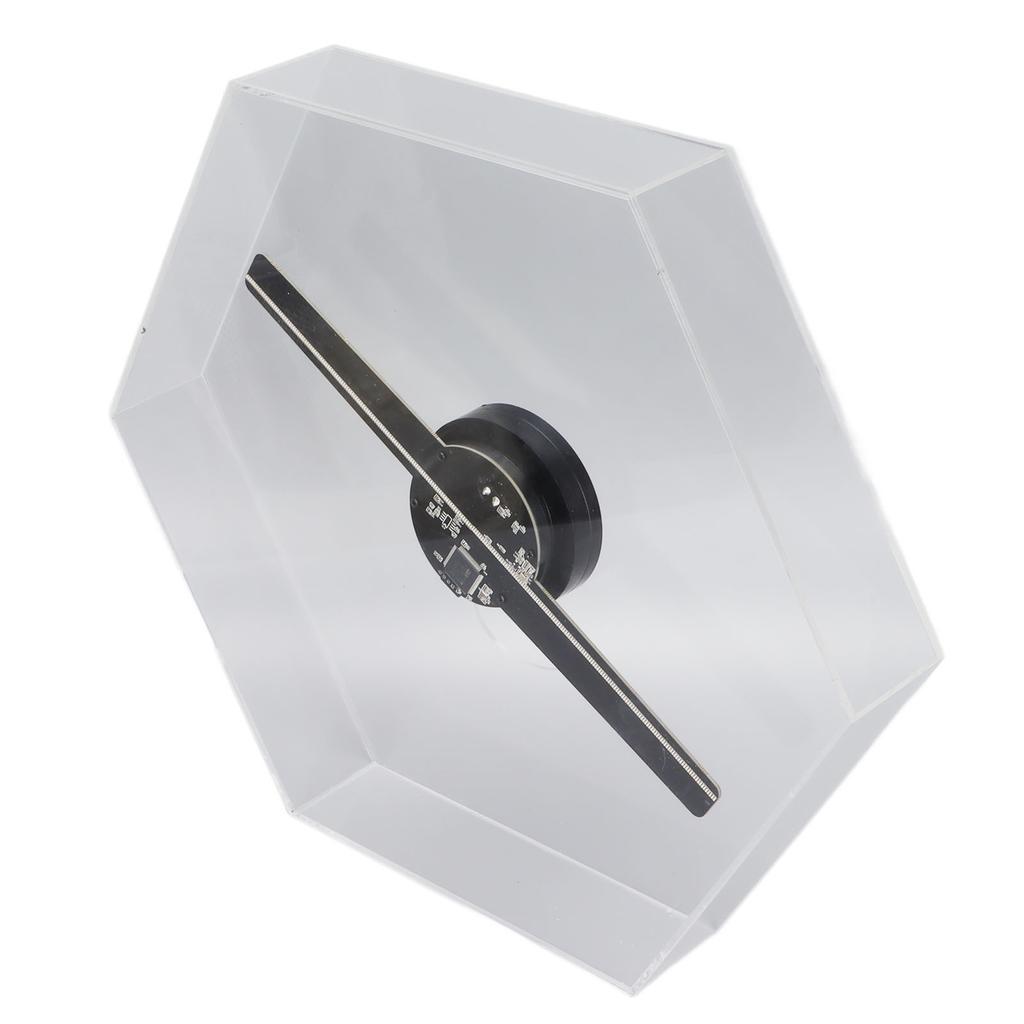 Голографическая рекламная машина 3D Naked Eye LED Fan с шестиугольной защитной крышкой для магазина