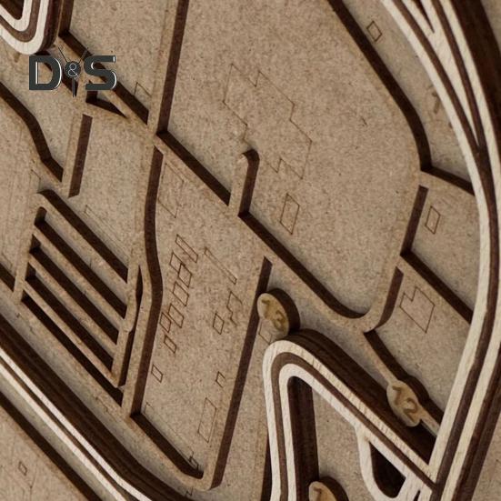 Компоновка трассы Motor Speedway 3D из дерева, орнамент для трассы Indianapolis Speedway, настенное искусство для домашнего офиса, любителей гонок