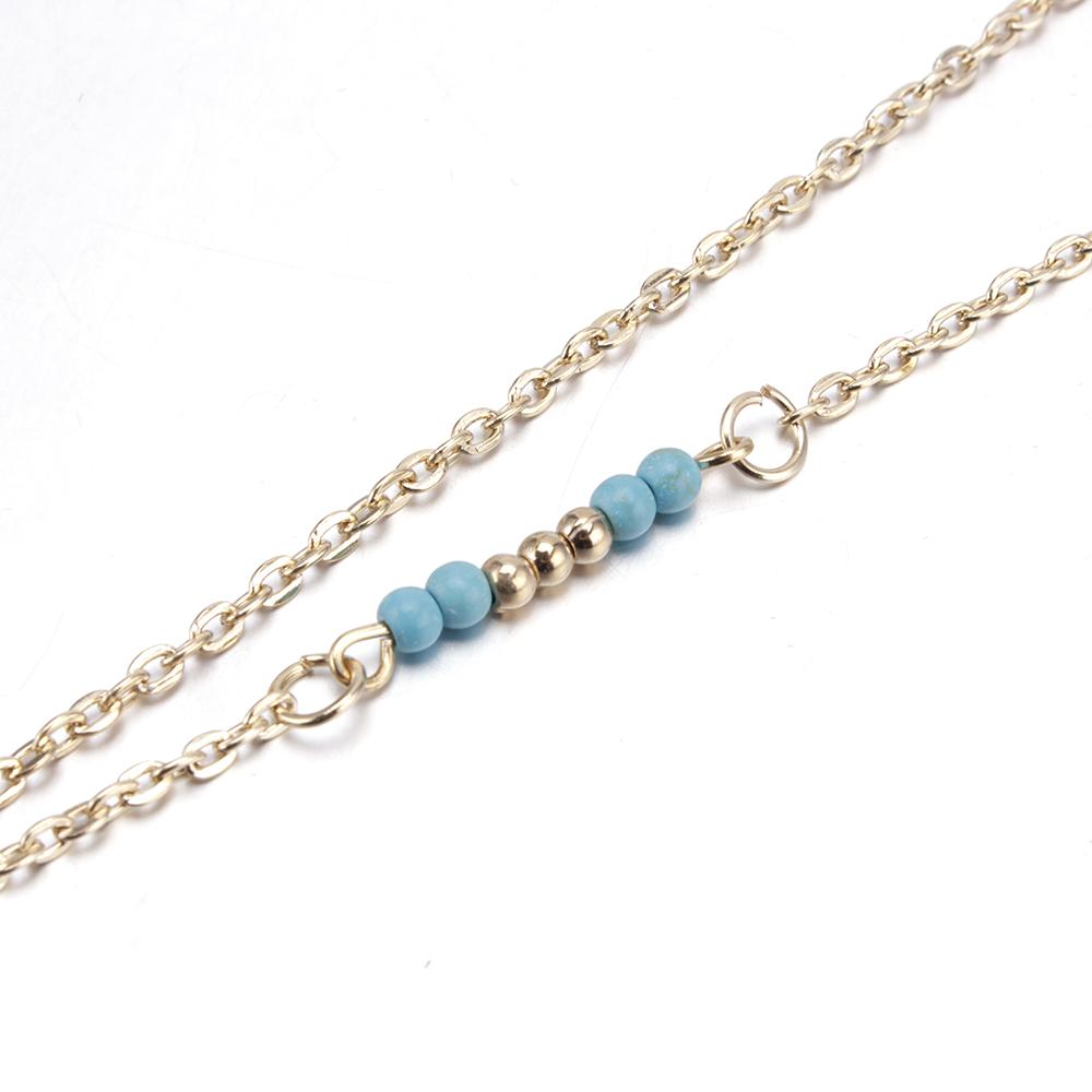 Простые золотые серебряные бусины с перьями, подвеска-цепочка, ожерелье, новинка