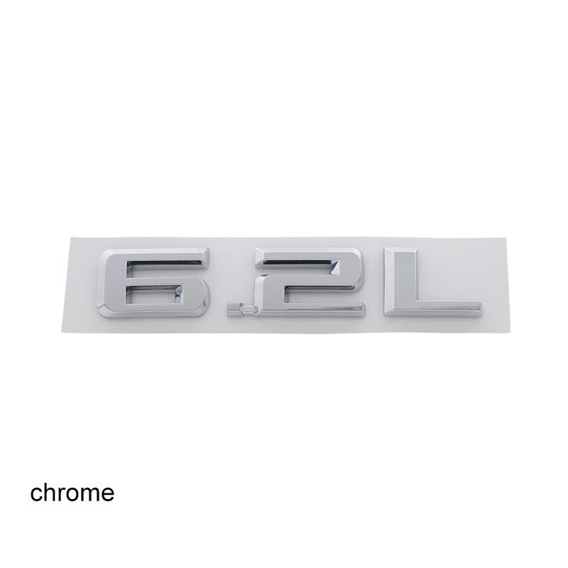 3D Premium 6.2L 6.2 L Letters for US American SUV Off Road Car Engine Hood Fender Trunk Tail Rear Decal Emblem Badge Sticker