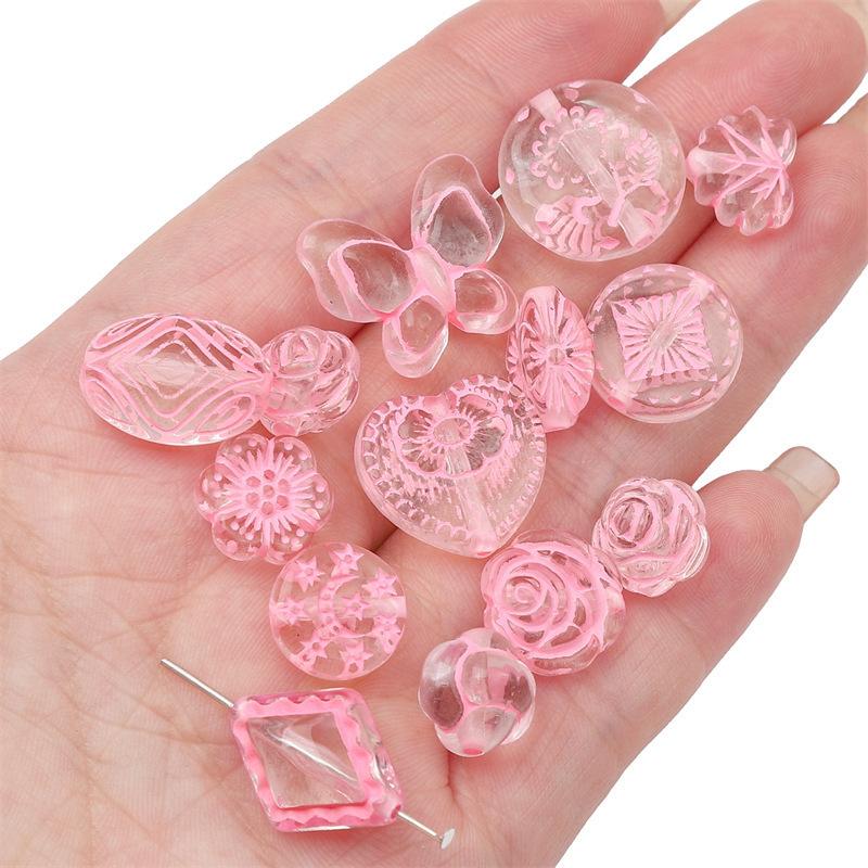 Акриловые прозрачные винтажные матовые золотые бусины ручной работы браслет ожерелье бусины бусины ювелирные изделия аксессуары подвески аксессуары