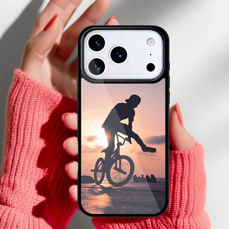 Спортивная Велосипедная Арт Чехол для Телефона iPhone 17 Air 16e 15 14 13 Pro Max Задняя Крышка для 12 11 Pro Coque