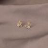 Asymmetrical Star Moon Earrings Simple Small Personalized Earrings for Women In Summer