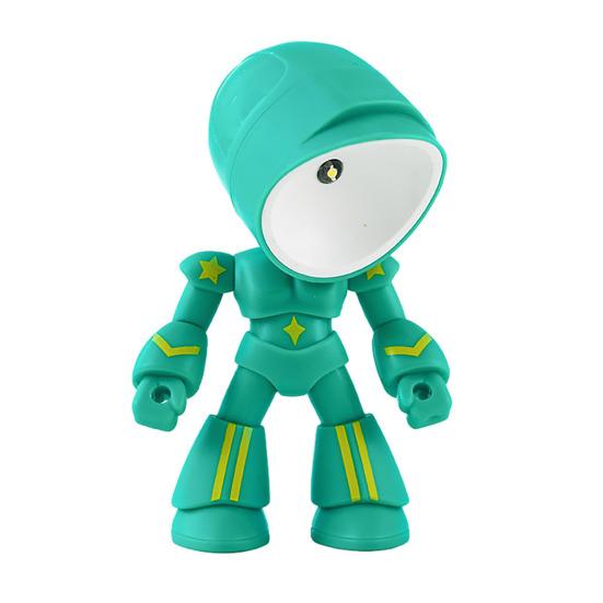 Подвижный робот-ночник, светодиодная настольная лампа с гибким плечом, беспроводной портативный декор для офиса, спальни