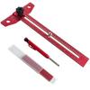 T-square for Woodworking, Measuring Angles from 15 To 75, Aluminum Alloy, Up To 48cm In/cm, with Scale, Drilling and Positioning, Sliding T-