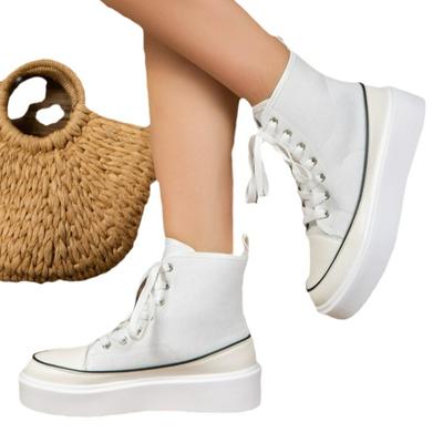 Женские кроссовки на шнуровке, универсальные, высокие, удобные, дышащие, вулканизированные, повседневные, спортивные, однотонные, женские, 36-43