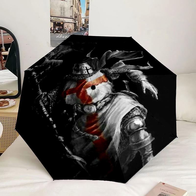 Knightly Crusader Armor Umbrella 8-Frame for Travel, camping, Casual Lightweight Portable Umbrella, Essential for every family Holidays Birthday Gift