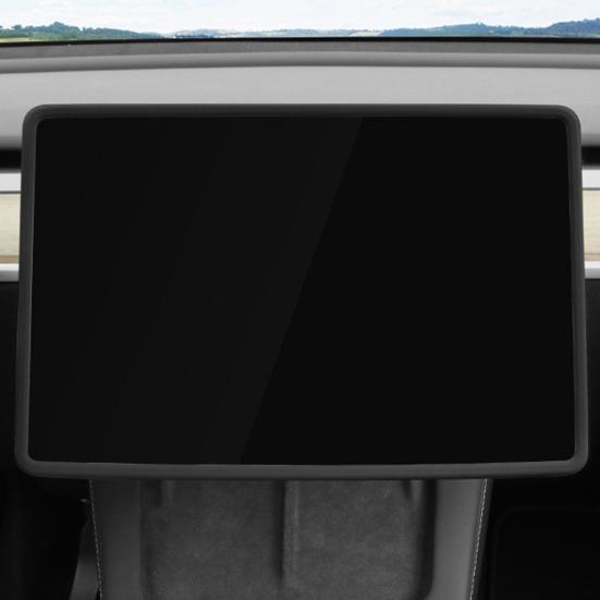 Car Navigation Screen Silicone Frame for Tesla Model 3/Y Perfect Fit Center Console Display Screen Protector Cover Car Interior Accessories