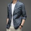 Men's Plus Size Men's Suit Tops Printed Slim Suit Jacket Office Jacket