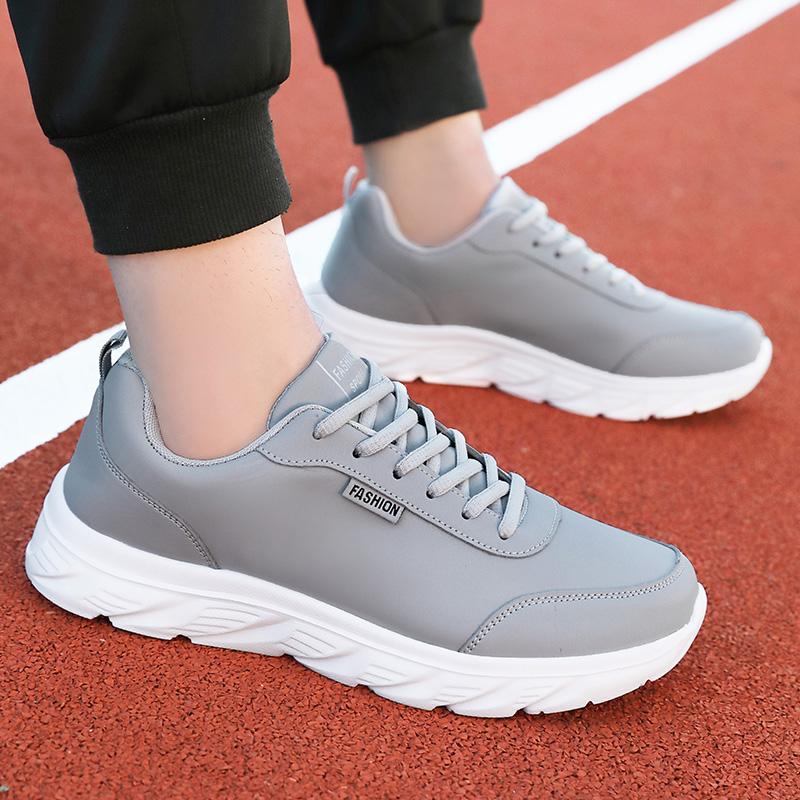Spring/Autumn Men's Black Deodorant Sneakers Waterproof Men's Shoes Lightweight Soft Sole Men's Running Shoes