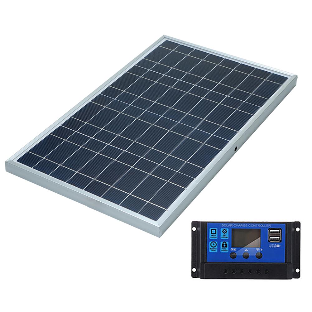 10 Вт 12 В фотоэлектрическая солнечная панель комплект фотоэлектрический внешний аккумулятор комплект портативное солнечное зарядное устройство для дома/кемпинга на открытом воздухе/автомобиля