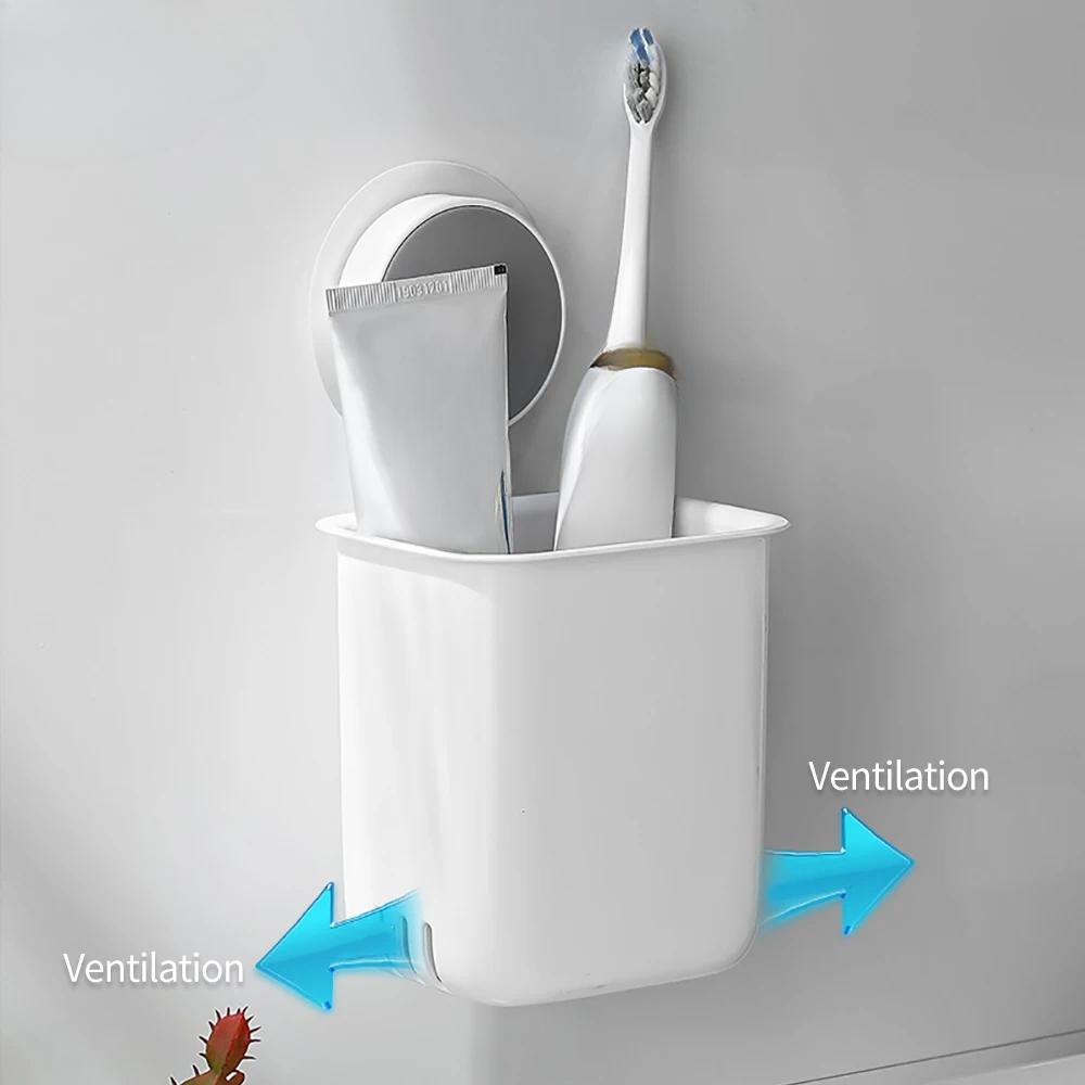 Портативный настенный держатель для зубных щеток, водонепроницаемый держатель для зубной пасты, полка для хранения в ванной комнате без сверла, органайзер