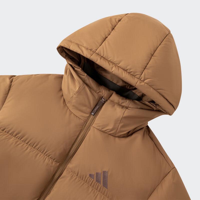 adidas Мужская объемная пуховая куртка средней длины с капюшоном JV6189