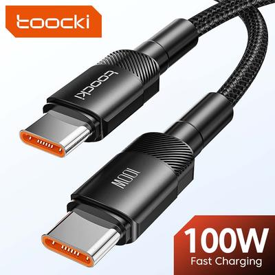 Toocki 100 Вт Type C на USB C Кабель PD 3.0 Быстрая зарядка 4.0 Быстрая зарядка Type C на Type C для iPhone 15 Macbook Samsung Xiaomi