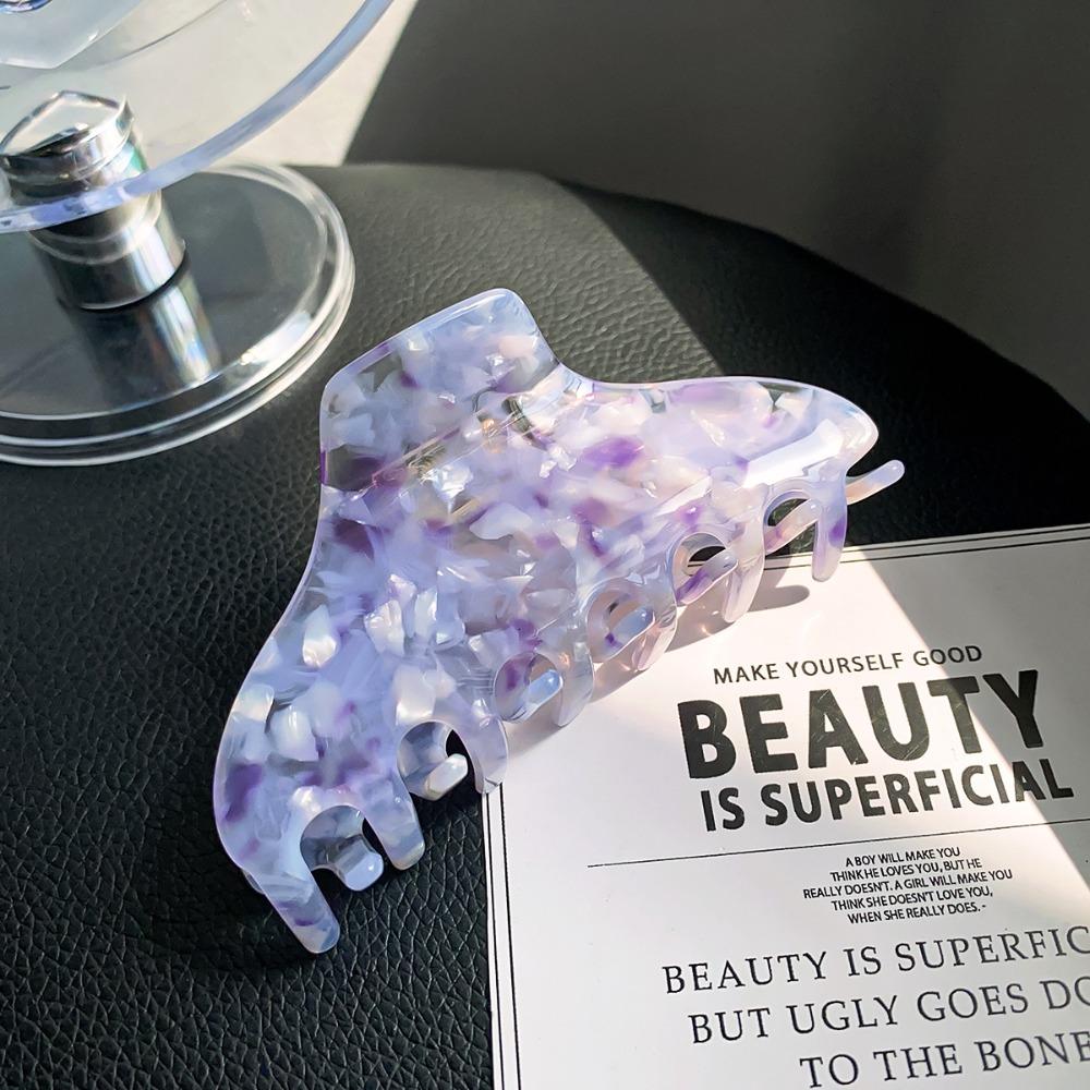 Solid Color Fresh Acetate Hair Claw Hair Clip Shark Clip Printing Shark Clip Leopard Printing Hairpin Tortoiseshell Hair Claw