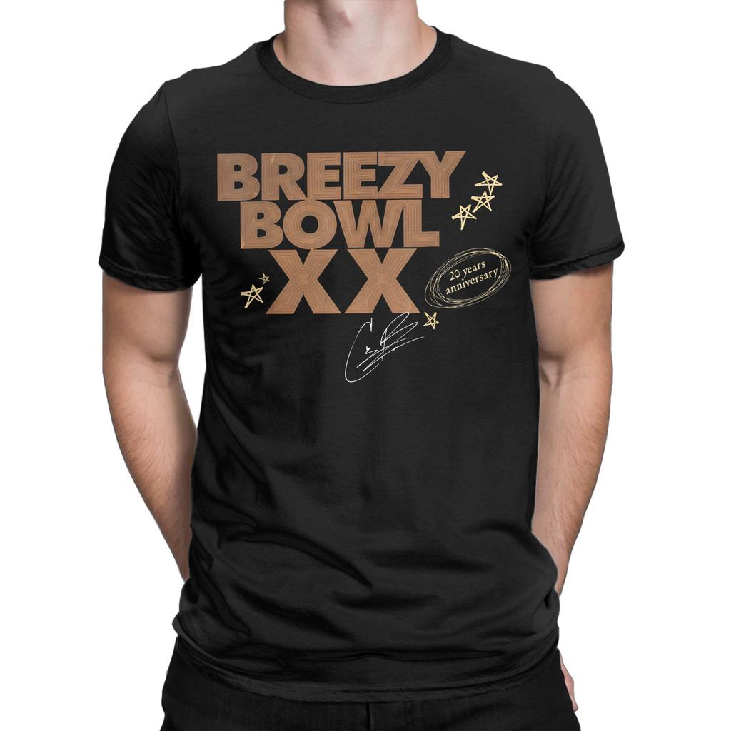 Мужские футболки с изображением рэпера Криса Брауна Breezy Bowl XX Tour из чистого хлопка, модные футболки с коротким рукавом и круглым вырезом, футболки больших размеров
