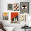 Abstract Bauhaus Lines Geometry Stripe Posters Nordic Vintage Pictures Wall Art Canvas Painting and Prints for Living Room Decor