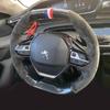 Для Peugeot e-208 508 208 3008 4008 5008 2016- Ручная прошивка замша Углеродное волокно Нескользящий автомобильный чехол на руль