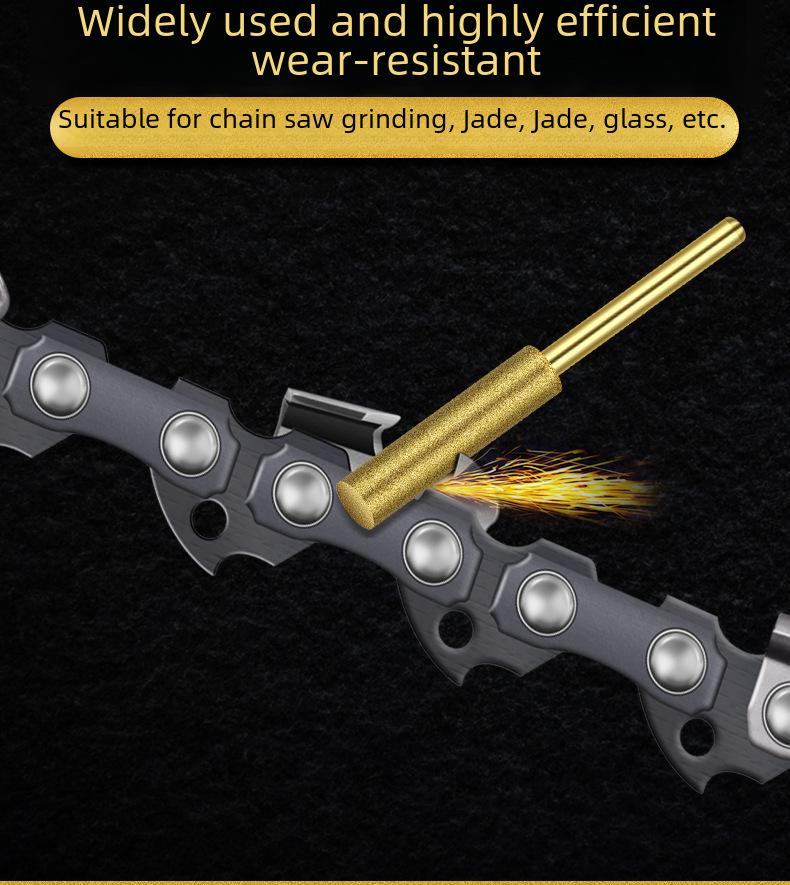 Набор головок для заточки цепи бензопилы: Алмазные шлифовальные напильники 4,0/4,8/5,5 мм