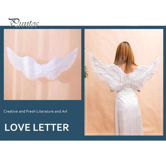 Halloween Cosplay Angel Wing Prop with Elastic Band Goose Feather Bright Colors Good Detail Stage Show Performance Role-Playing Party Dance Fake Wing