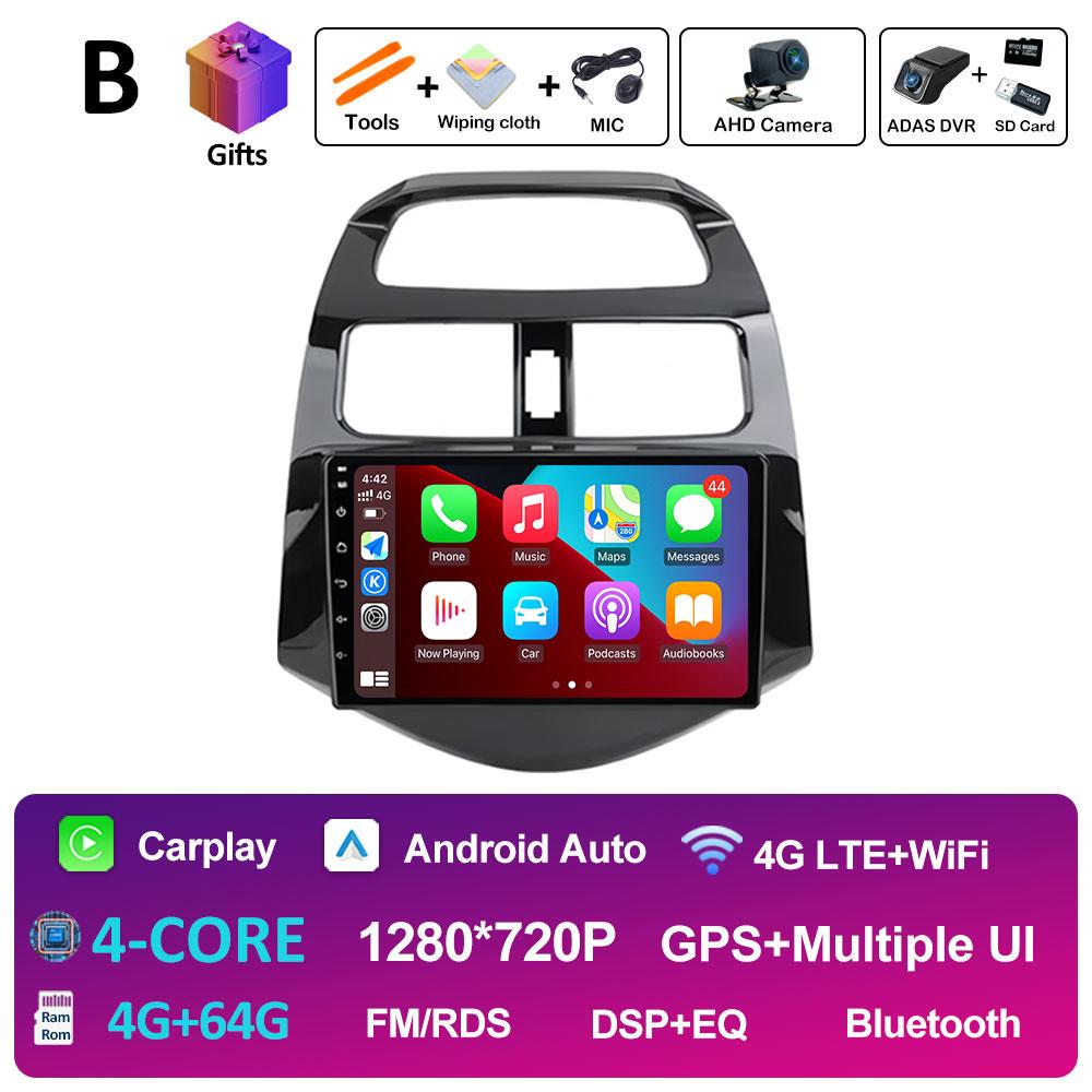 Android 14 Автомобильное видео для Chevrolet Spark Beat Matiz Creative 2010 2011 2012 2013 2014 Радиоплеер GPS Навигация Авто Инструменты 4G