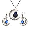 Комплект ювелирных изделий из танзанита, кварцевый драгоценный камень, подвеска, ожерелье 18-20 дюймов