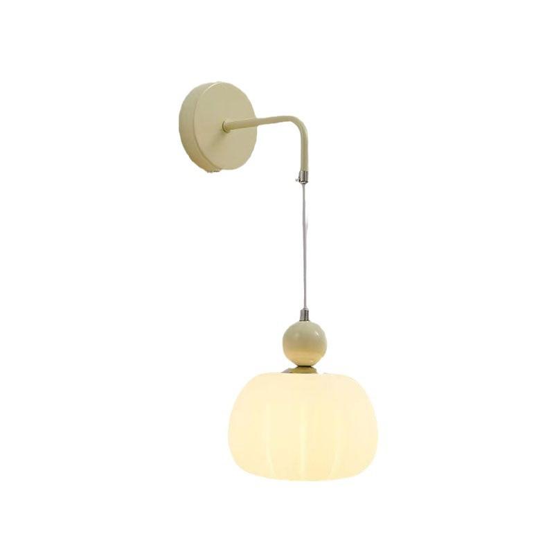 Japanese Cream Pumpkin Nordic Bedroom Bedside Lamp Wall Lamp Creative Living Room Background Wall Corridor Hallway Light