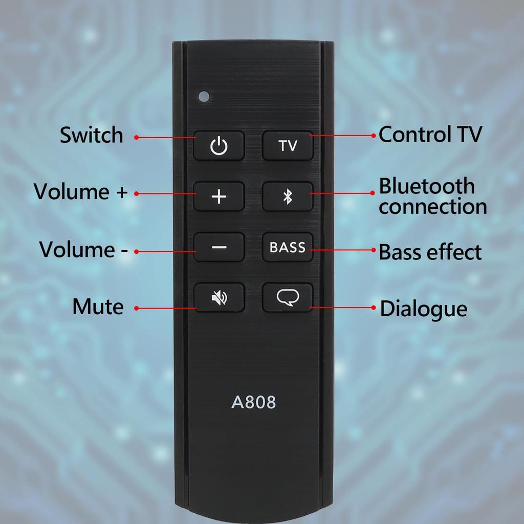 Upgraded Bluetooth Remote Control Compatible With Bose Solo 5 10 15 Series II TV Sound System 732522-1110 418775 Soundbar, for Bose Solo Series II
