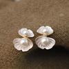 Элегантные серьги-гвоздики с жемчугом из ракушки, женская мода, новый стиль, роскошные, минималистичные, геометрические, украшения для ушей, для девочек, милый стиль