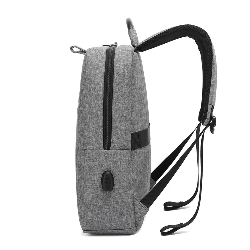Мужские рюкзаки Cool Bell с USB-портом для зарядки Мужской деловой повседневный водонепроницаемый рюкзак для ноутбука 15,6 дюйма черный/серый CB-6107S