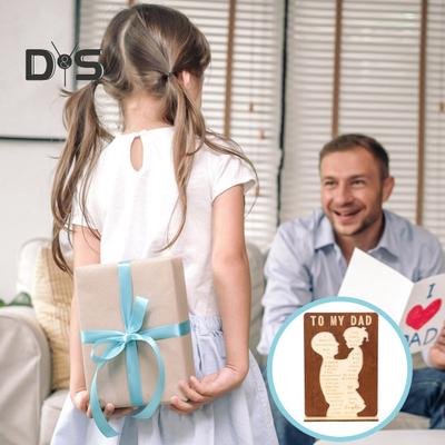 Деревянная настольная табличка в подарок папе от дочери, настольная табличка для домашнего офиса с украшением на подставке, подарок на день рождения отца, подарок в знак благодарности отцу
